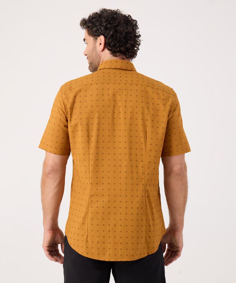 Camisa Manga Corta En Miniprints Con Bolsillo